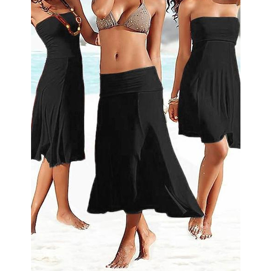 BIKINIS-PAREOS-COLECCION.22-VESTIDO PAREO SKIRT NEGRO