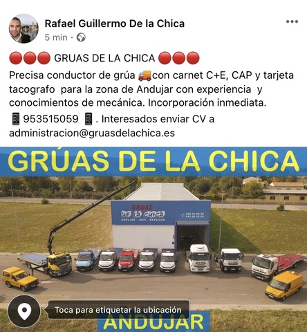 SE BUSCA CONDUCTOR EN JAEN