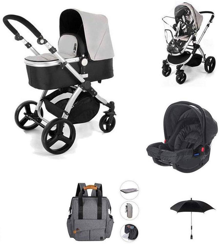 Trío Go Neo 3 en 1 - Silla + Capazo+ Bolso Cambiador + Sombrilla + Burbuja de Lluvia Star Ibaby Grupo 0