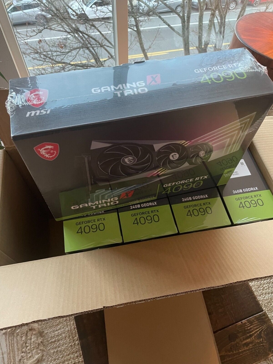 GeForce RTX 4090, RTX 4080, RTX 4070, RTX 8000, RTX 6000, RX 7900 XTX, RX 7900 XT, otras