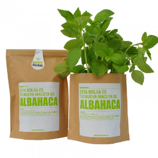 Kit cultivo bolsa albahaca