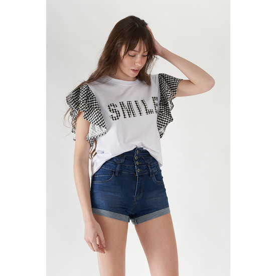 CAMISETA SMILE NEGRO