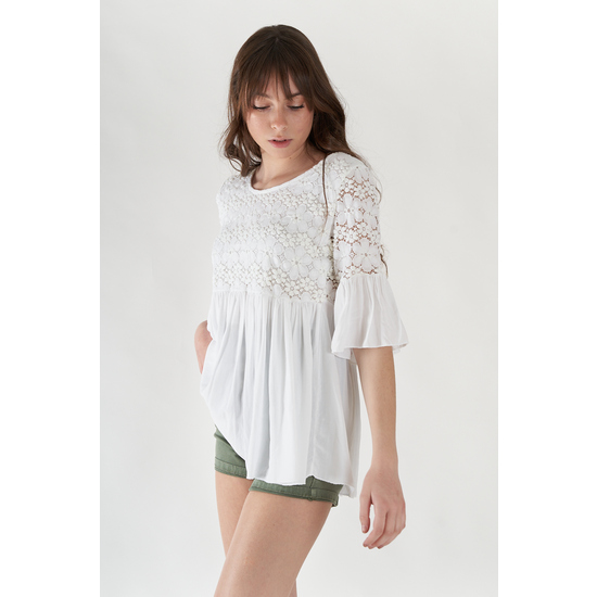 BLUSA FLOWER BLANCO