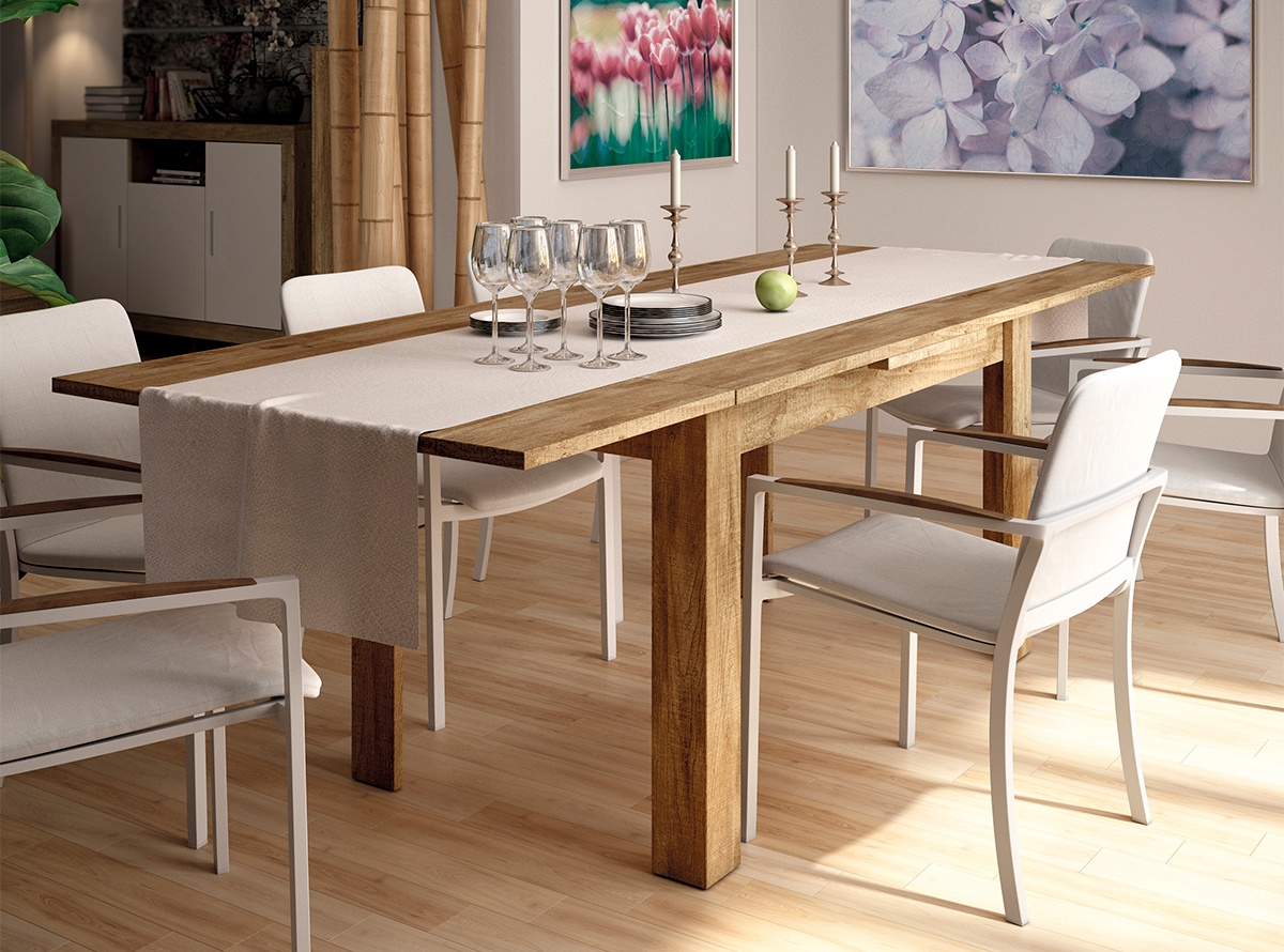 Mesa comedor de 140 cm extensible