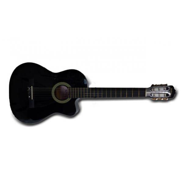 GUITARRA CLÁSICA CON CUTAWAY NEGRA MEMPHIS