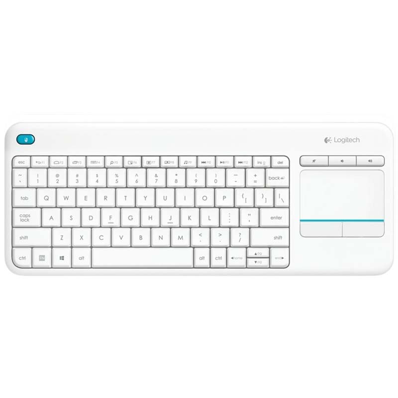 Logitech Wireless Touch Keyboard K400 Plus Blanco