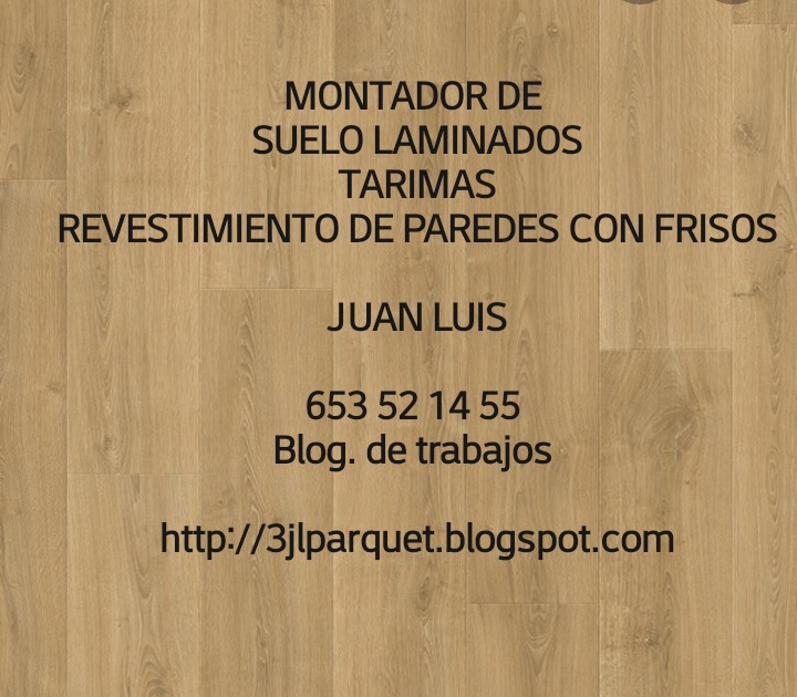 COLOCACION SUELOS DE MADERAS LAMINADOS