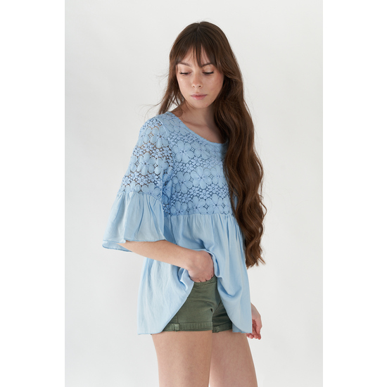 BLUSA FLOWER AZUL