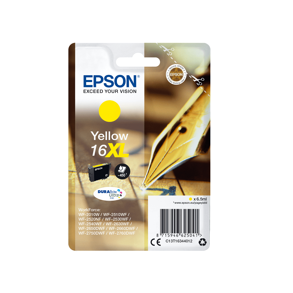 Cartucho Epson 16XL Amarillo (Pluma)